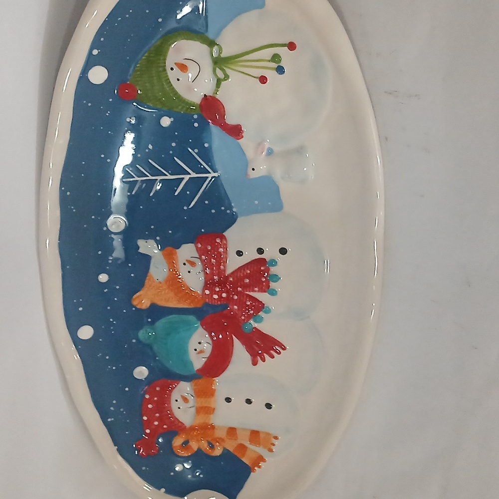 Festive Snowman Serving Platter